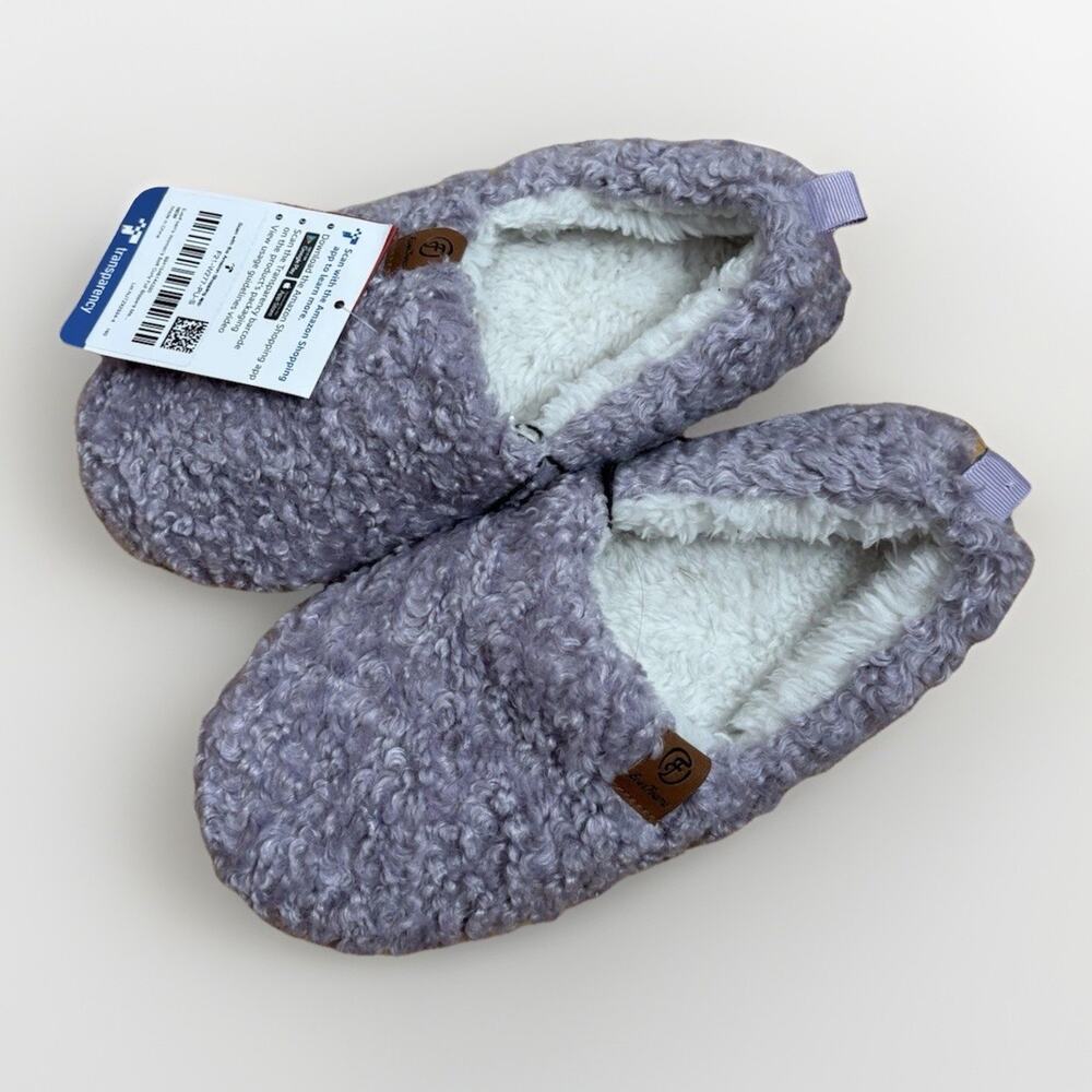 NEW EverFoams Women’s Slippers Size 5-6 Purple Memory Foam Lightweight Soft - Picture 2 of 6